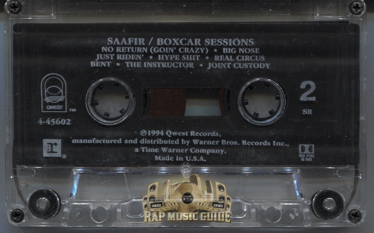 Saafir - Boxcar Sessions: Cassette Tape | Rap Music Guide